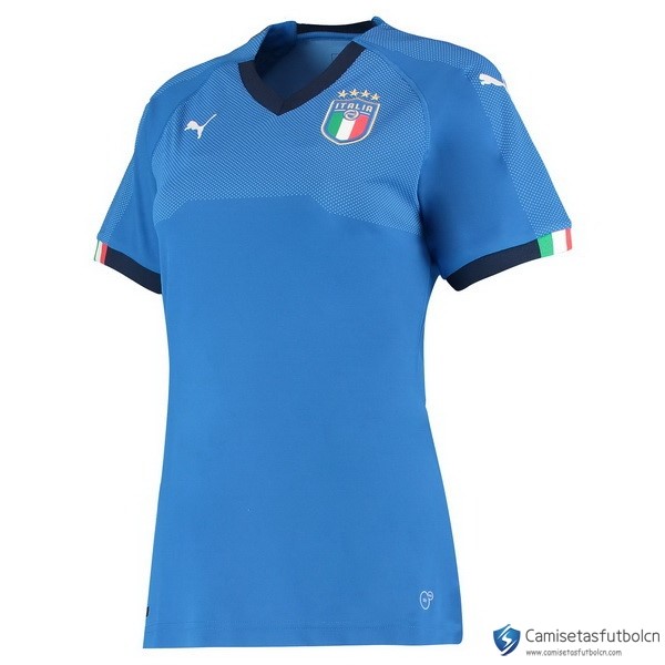 Camiseta Seleccion Italia Mujer Primera equipo 2018 Azul